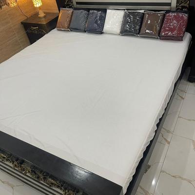 Terry Cotton Waterproof Double Bed Mattress Cover White 72x78 thumbnail 2