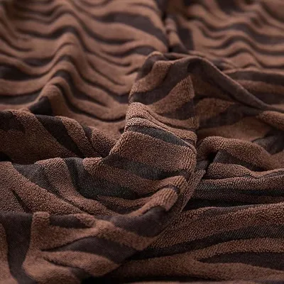 Straudertextured Velvet Sofa Cover Brown 5 Seater thumbnail 2