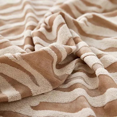 Golden Velvet Textured 5 Seater Sofa Cover thumbnail 2
