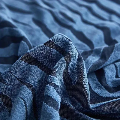Blue Striped Sofa Cover for 3 Seater thumbnail 2