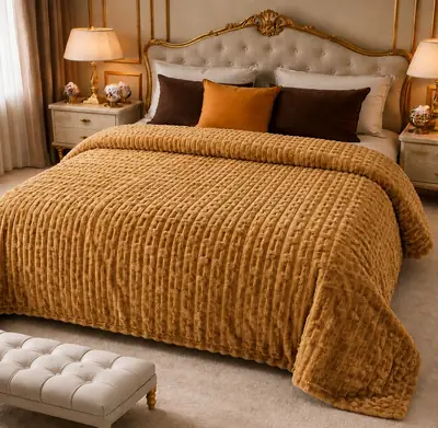 Fleece Embossed Double Bed Blanket