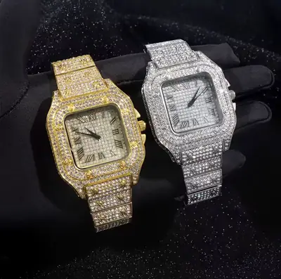 Luxury iced out  crystal Dial Watch 