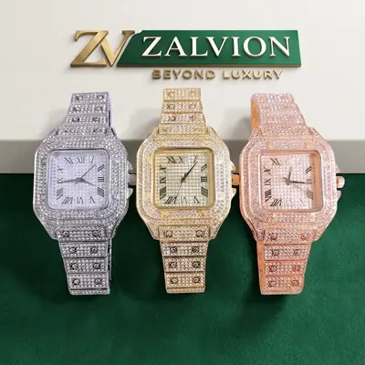 Luxury iced out crystal Dial Watch 