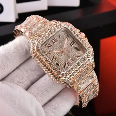 Luxury iced out crystal Dial Watch  thumbnail 2