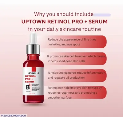 Uptown Retinol Pro + Serum 50ml Black Bottle thumbnail 1