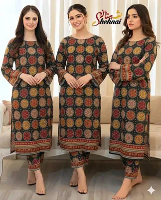 2 Pcs Women's Unstitched Printed Suit thumbnail 3