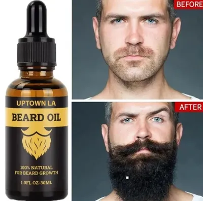 Beard Oil 50ml Black Bottle for Hair Growth & Thickness