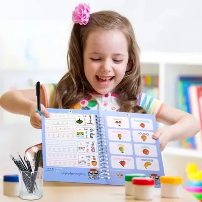 Magic Practice Copybook Set 4 Books, Magic Pen & 10 Ink Refills thumbnail 2