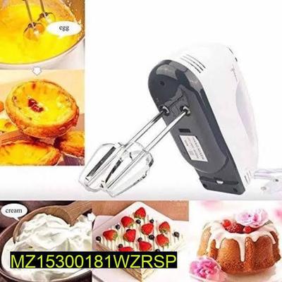 Electric Egg Beater 7 Speed White Black thumbnail 2