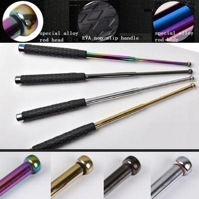 Self Defense Stick 9x26 Inch Silver Retractable with Free Holder thumbnail 3