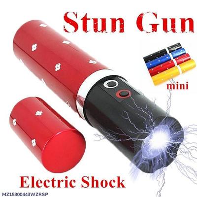 Portable Red Aluminum Stun Gun with Flashlight thumbnail 5