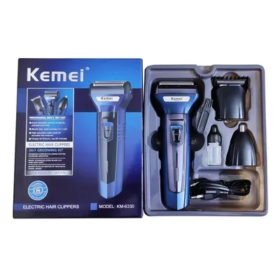 Kemei 3 in 1 Rechargeable Beard Trimmer Kit KM-6330 thumbnail 3