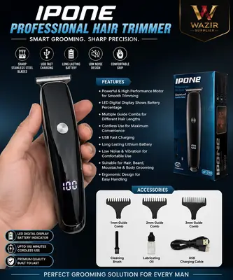 Professional Hair Trimmer for Men with LED Digital Display,