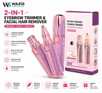 Rechargeable Women's Eyebrows & Facial Hair Trimmer thumbnail 7