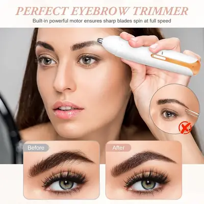 Rechargeable Women's Eyebrows & Facial Hair Trimmer thumbnail 4