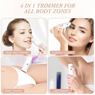 Rechargeable Women's Eyebrows & Facial Hair Trimmer thumbnail 8