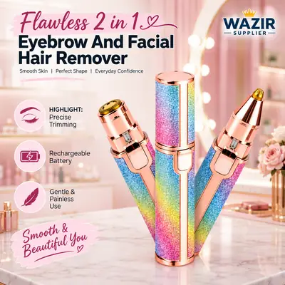 Rechargeable Women's Eyebrows & Facial Hair Trimmer