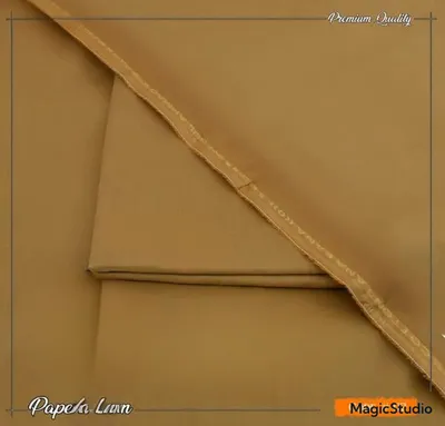 Men Cotton Unstitched Suit Light Brown Summer thumbnail 2