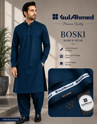 Men’s Unstitched Wash And Wear Plain Suit