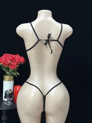 Polyester Lace Work Light Weight Bikini Set