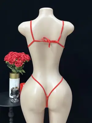 Polyester Lace Work Light Weight Bikini Set