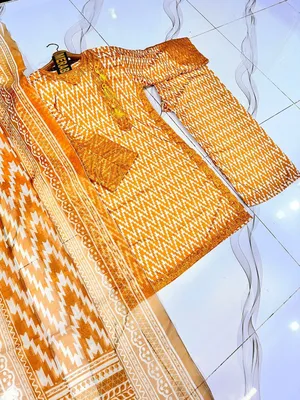 3 Pcs Women's Stitched Dobby Lawn Printed Suit thumbnail 3