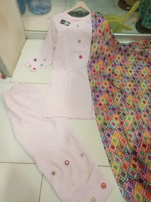 3 Pcs Women's Stitched Dobby Lawn Sheesha Work Suit thumbnail 2