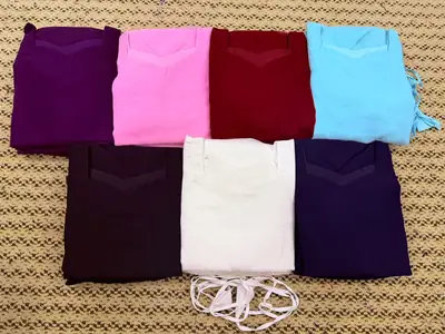 3 Pcs Women's Stitched Chiffon Plain Suit thumbnail 2