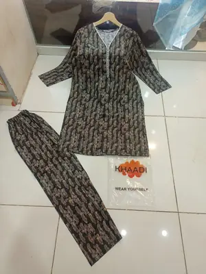 2 Pcs Women's Stitched Lawn Printed Shirt And Trouser thumbnail 2