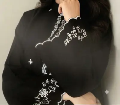 2 Pcs Women's Stitched Chiffon Embroidered Shirt And Trouser thumbnail 2