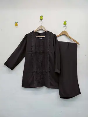 2 Pcs Women's Stitched Georgette Plain Shirt And Trouser