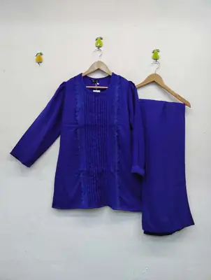 2 Pcs Women's Stitched Georgette Plain Shirt And Trouser