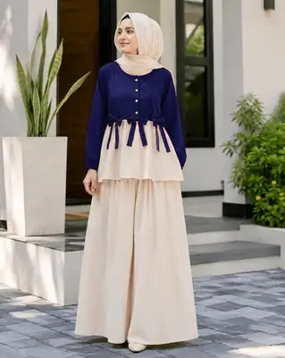 2 Pcs Women's Stitched Cotton Plain Shirt And Trouser