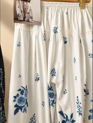 2 Pcs Women's Stitched Cotton Embroidered Shirt And Trouser thumbnail 4