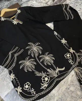 2 Pcs Women's Stitched Cotton Embroidered Shirt And Trouser thumbnail 6
