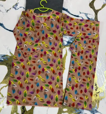 2 Pcs Girl's Cotton Lawn Printed Kurta And Pajama thumbnail 2