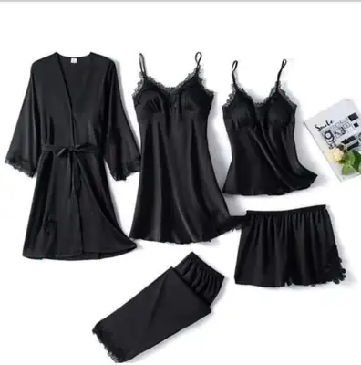 Satin Lace Comfortable And Lightweight Nightwear Set