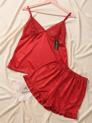 Jersey Embroidered Comfortable And Lightweight Nightwear Set thumbnail 2