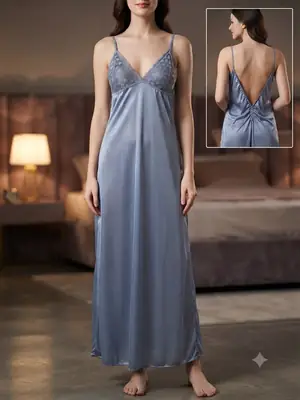 Jersey Embroidered Comfortable And Breathable Nightgown