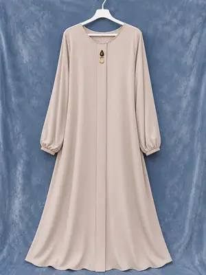 Georgette Plain Maxi Abaya thumbnail 2