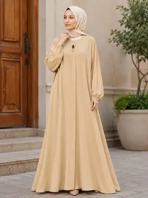 Georgette Plain Maxi Abaya thumbnail 3
