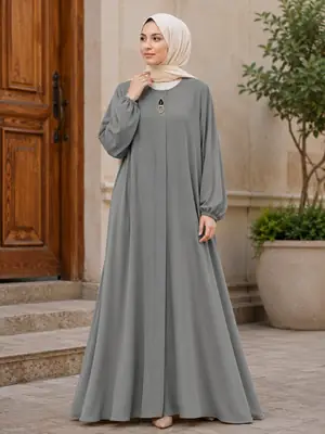 Georgette Plain Maxi Abaya thumbnail 3