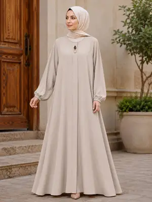 Georgette Plain Maxi Abaya thumbnail 3
