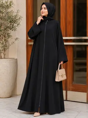 Nida Plain Full Abaya thumbnail 3