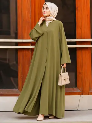 Georgette Plain Full Abaya thumbnail 2