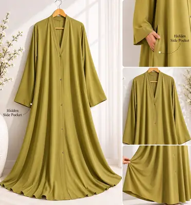 Georgette Plain Full Abaya thumbnail 3
