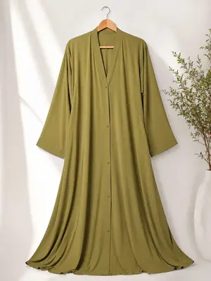Georgette Plain Full Abaya thumbnail 5