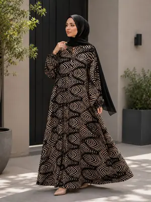 Georgette Printed Classic Abaya