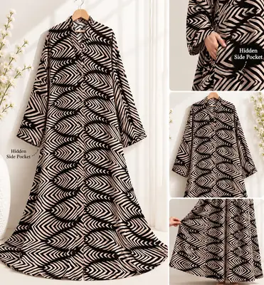 Georgette Printed Classic Abaya thumbnail 5