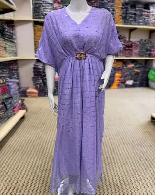 1 Pc Women's Stitched Moonlight Applique Kaftan thumbnail 2